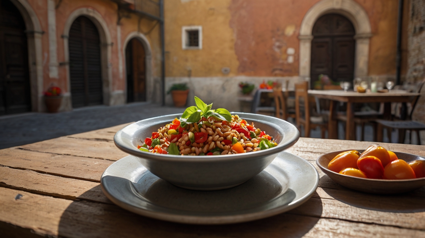 Insalata proteica con ingredienti naturali